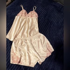 Silky sleep wear top and bottoms that match
